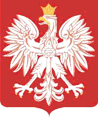 De gueules,  l'aigle d'argent, becque, langue, membre, lie et couronne d'or.